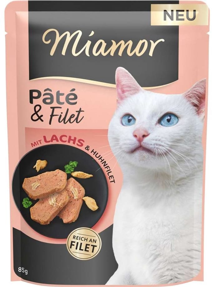 Voordeelpakket: 30x85g Miamor Pâté & Filet Zalm natvoer voor katten