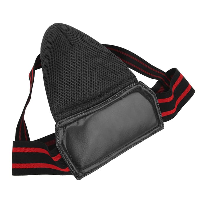 Boksen Kruisbeschermer PU Leer Ademend Jockstrap voor Kickboksen Muay ThaiZwart black
