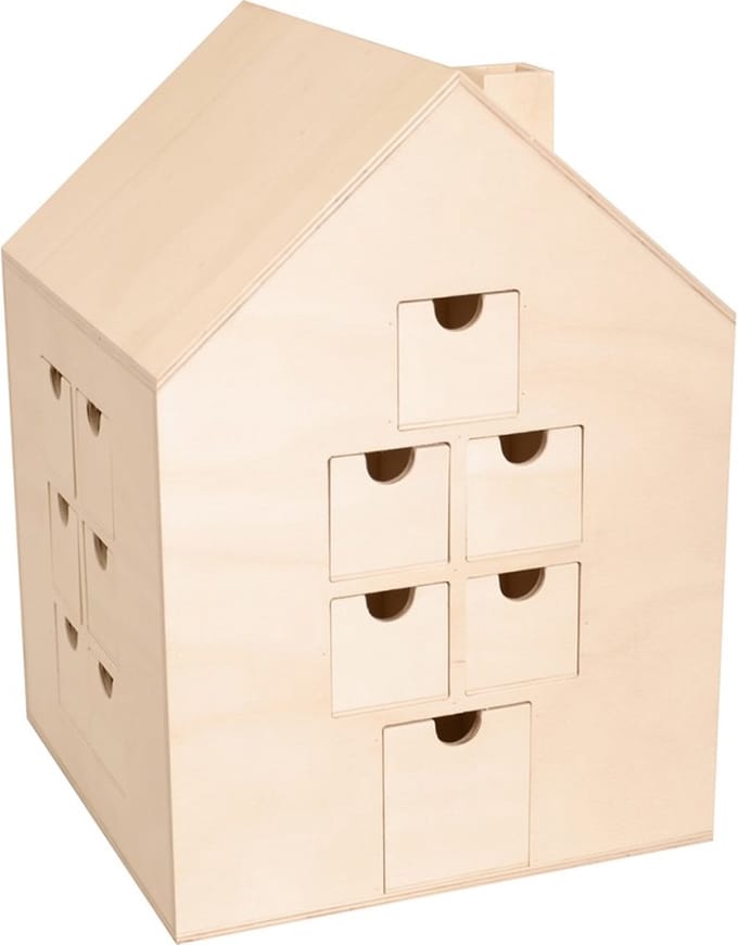 Artemio Adventskalender huis 21,5x30x21,5 cm