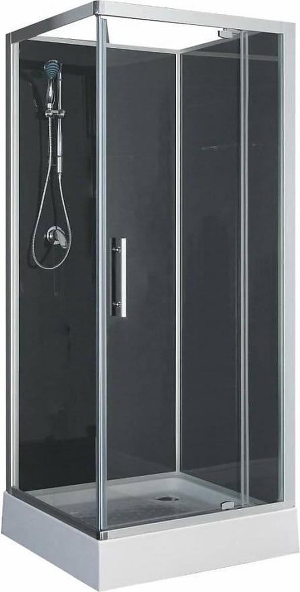 Xellanz Domino complete douchecabine 90x90x210 alu mat 5mm glas