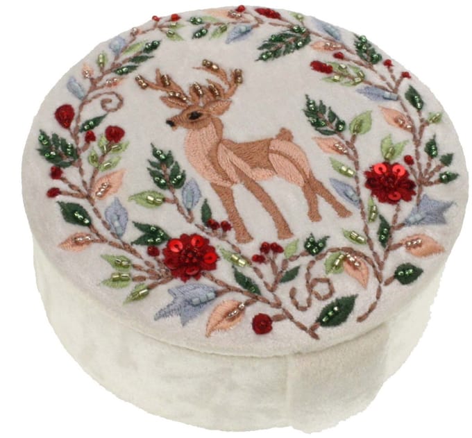 Sieradendoos Hert, wit Ø14cm