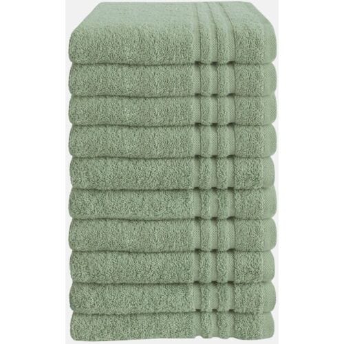 Byrklund Handdoek - Set van 10 - Hotelkwaliteit - 100% katoen (BCI) - 500 g/m² - 50x100 cm - Jade