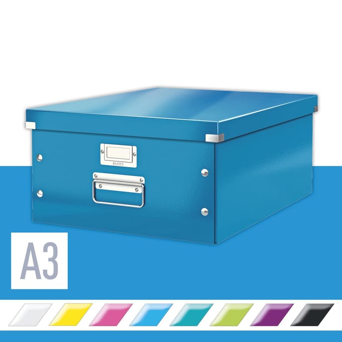 Opbergbox leitz wow click store 369x200x482mm bl | 6 stuks