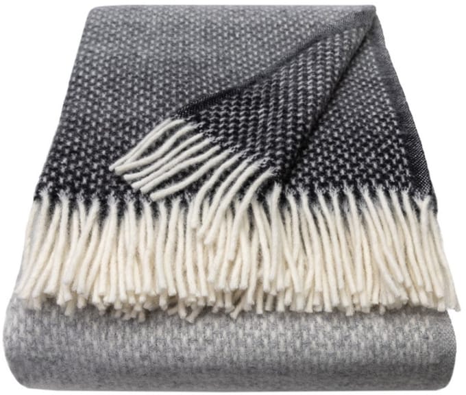 WOOOL Luxury Plaid - OMBRE (Pebble) - 150x183cm - 100% Wol