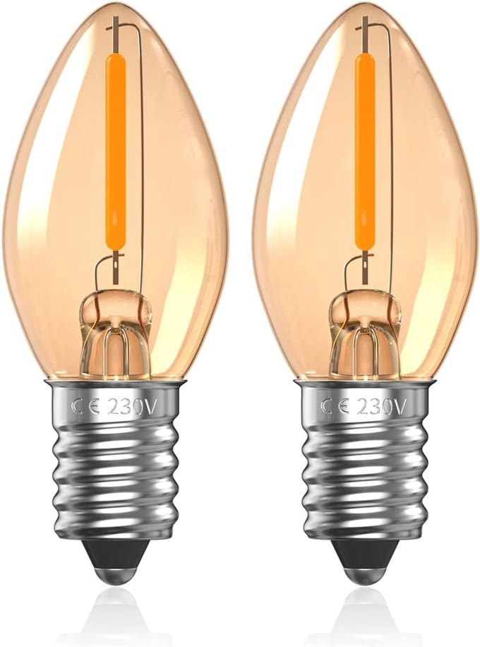 E14 LED Kaarslamp 0.5W - Warm Wit Licht 2200K - 2-Pack