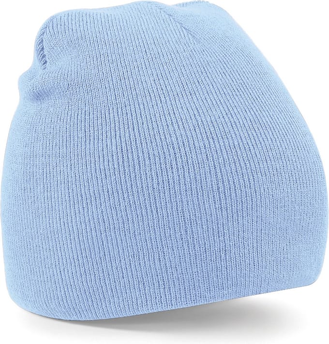 Beechfield Beanie Wintermuts - lichtblauw - warme gebreide muts - volwassenen - 100% polyacryl
