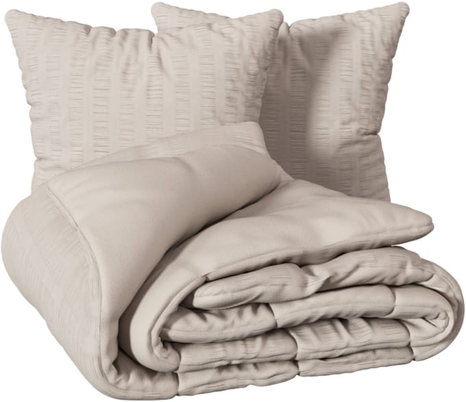 Atmosphera Beddengoed set - Dbo 240x220cm + set kussenslopen - Beige