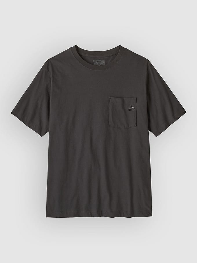 Patagonia Fitz Roy Massif Pocket T-Shirt zwart