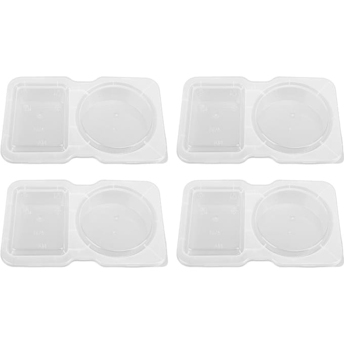 20 Pièces Contenant à Condiments à Double Compartiment Étanche Transparent Contenants à Snacks à 2 Compartiments avec L(for 6.5-9kg) white