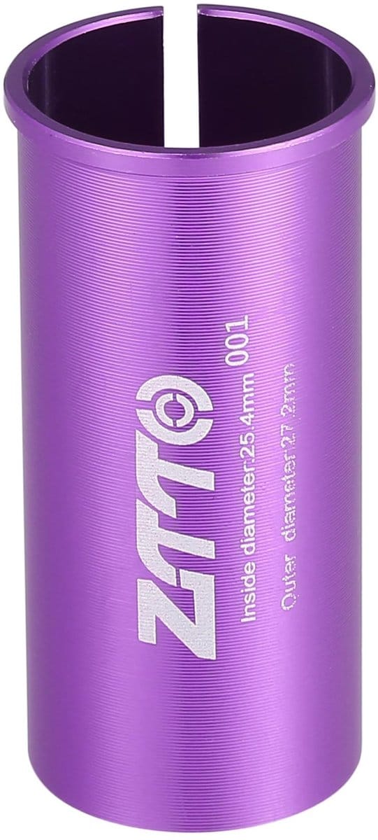 Dailygoods - Fiets Zadelpen Adapter 25.4mm naar 27.2mm Paars