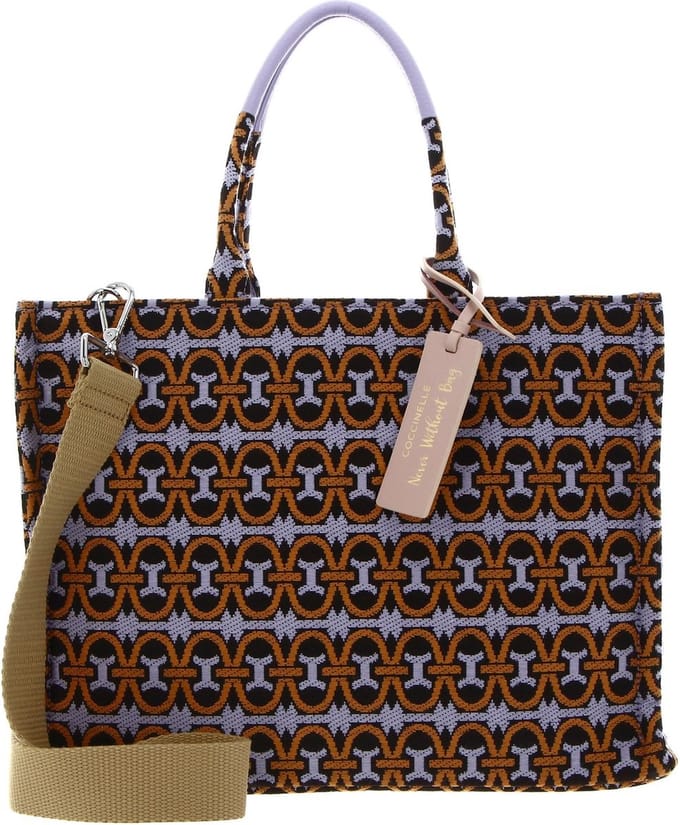 COCCINELLE Handtas Schoudertas Never Without Bag Jacquar Handbag Mul. Paprik / Lave Veelkleurig