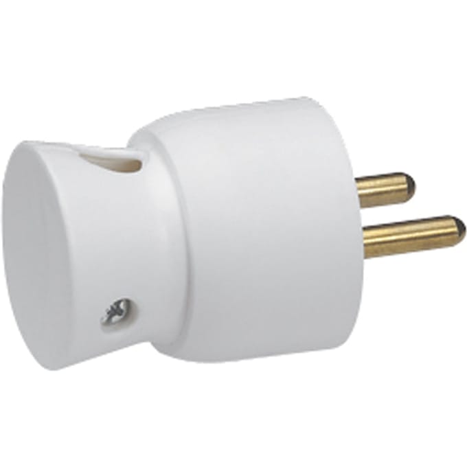 90 Graden Witte PVC Stekker 2P+PA 16A/250V - 050416 [25 stuks]