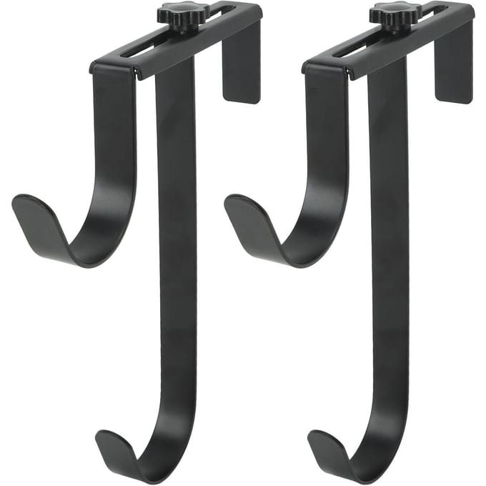 2 stuks Zwembadstok Hanger Verstelbare Metalen IJzeren Zwembadstok Haak Hanger Zwembadaccessoires voor Zwembadstokken gray