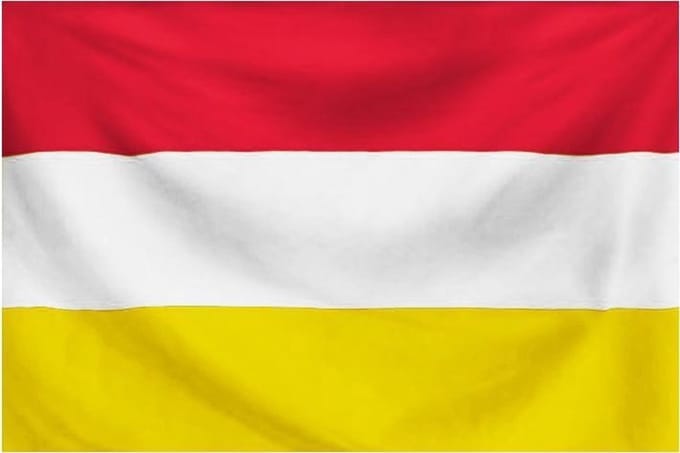 Partychimp Vlag Oeteldonk Carnaval 's Hertogenbosch Vlag- Rood/Wit/Geel - 90 x 150 cm - 100% polyester