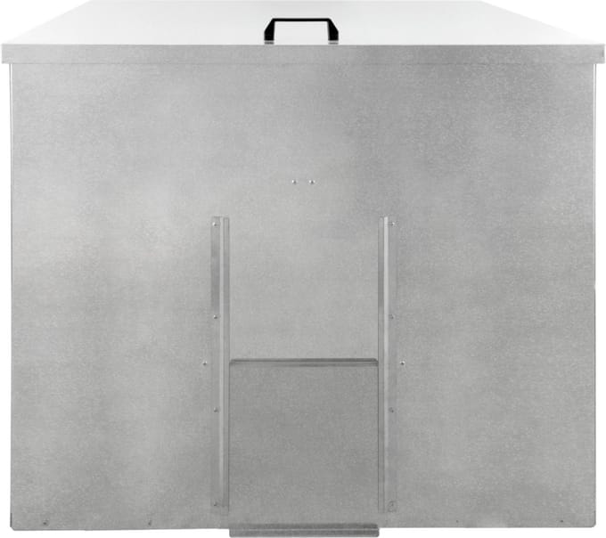 Brandstofopslagkast - zilver - 500 kg - incl. kolenschep