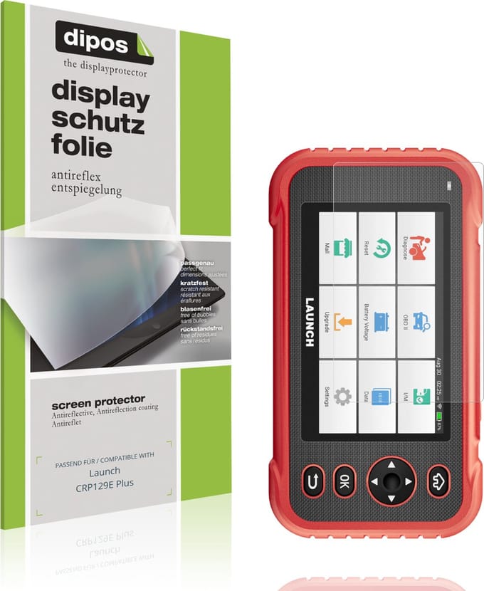 dipos – 2x Matte Beschermfolie geschikt voor Launch CRP129E Plus | Krasbestendige & antireflecterende Screenprotector Ultra-Thin