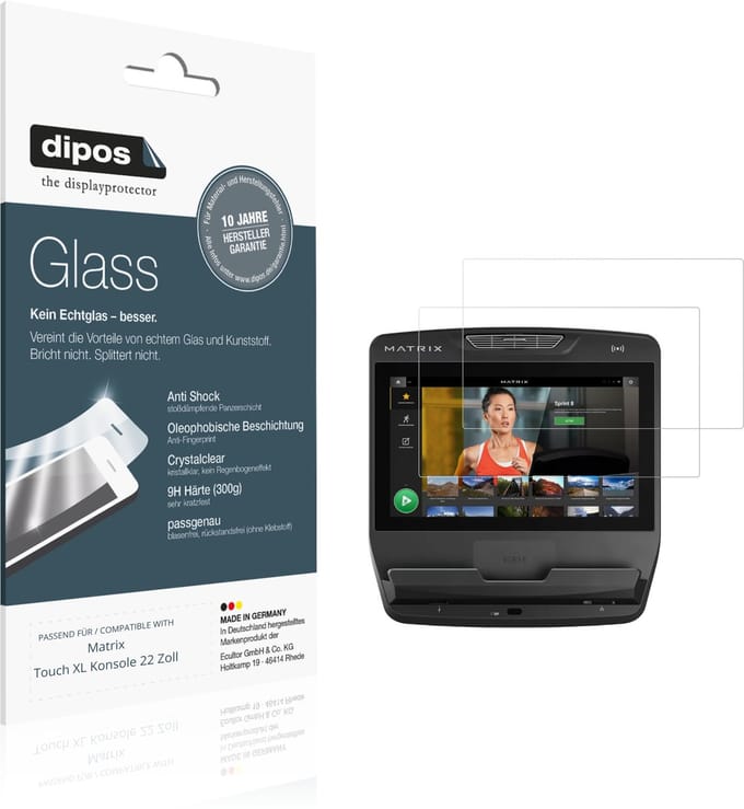 dipos – 2x Pantserfolie geschikt voor Matrix Touch XL Konsole 22 Inch | 9H Screenprotector