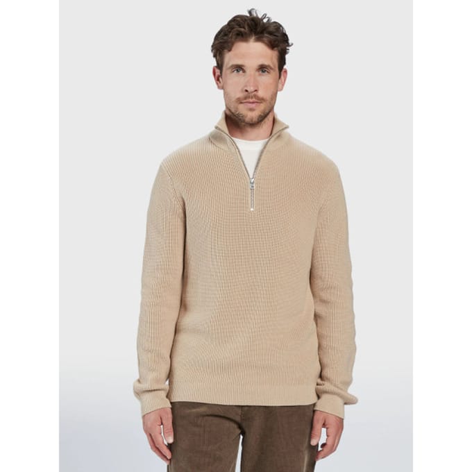 Gabba Cape roll neck knit light sand 10078