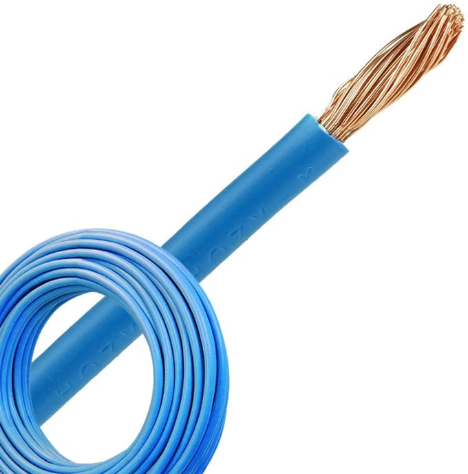 Aansluitdraad 6 mm2 blauw per 10 meter