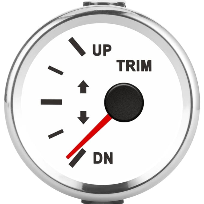 Boot Trim Balans Meter IP67 Waterdicht met Rode Achtergrondverlichting 52mm Schip Jacht Marine White black