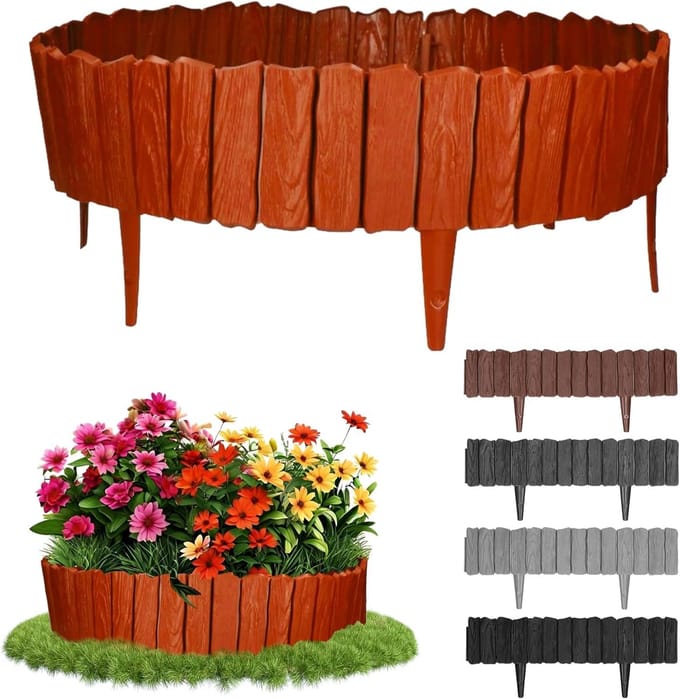 Houtlook bloembed rand - Tuinpalissade - 2,3 m - Lichtbruin