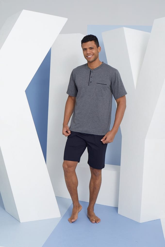 Heren Loungewear Set Elton/ Grijs / 4xl / 100% Katoen