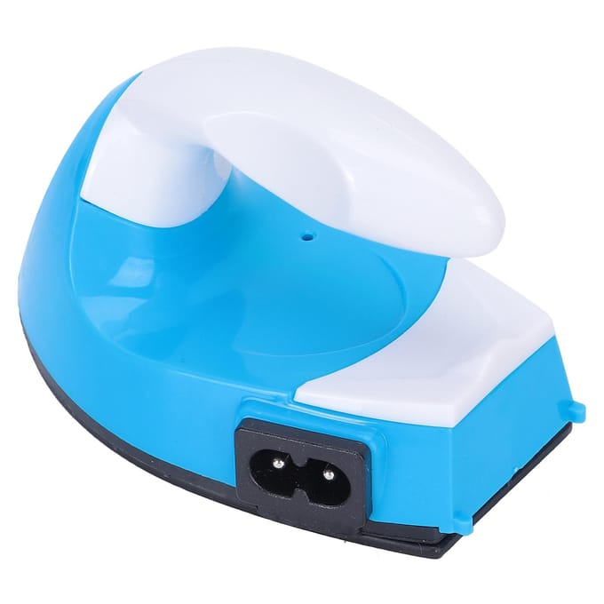 Mini Strijkijzer DIY Warmteoverdrachtsmachine voor Naamsticker Hete Boor Doeksticker Strijken blue