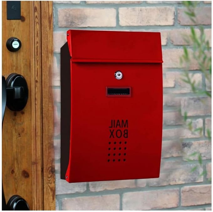 Brievenbus - Postbus buiten - Post ontvangen - Vergrendelbaar ontwerp - 375 cm - Rood