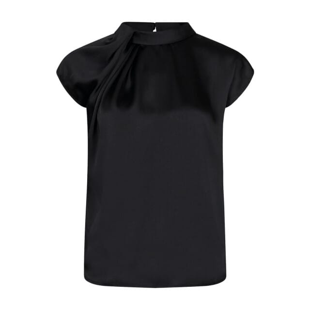 Regular fit blousetop met satijnlook model 'FLEUR'