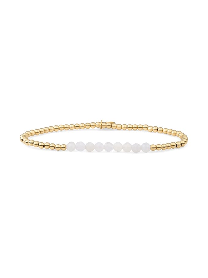 Sparkling Jewels SBG-GEM54-3MM-LINE armband Goudkleurig maansteen
