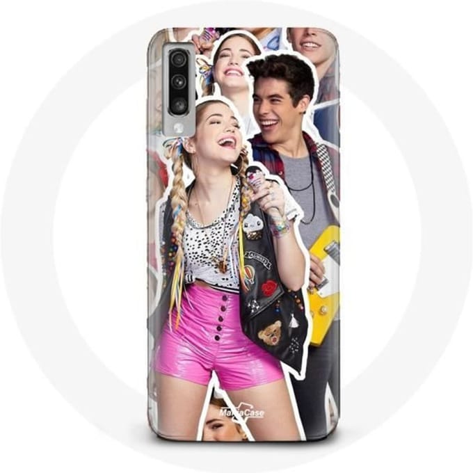 Coque pour Samsung Galaxy A70 Poursuis Tes Rêves Mía Cáceres et Álvaro Paz