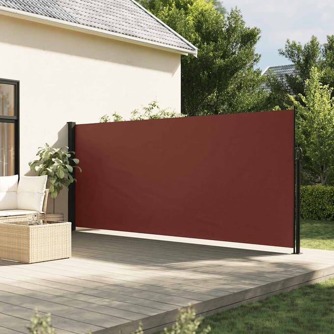 vidaXL - Windscherm - uittrekbaar - 180x500 - cm - bruin