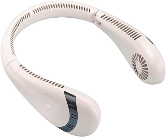 Draagbare Nekventilator - Mini Ventilator Sport - Blijf Koel Buiten - 3 Snelheden Instelbaar - 20.8x20.6x6.2cm - Groen