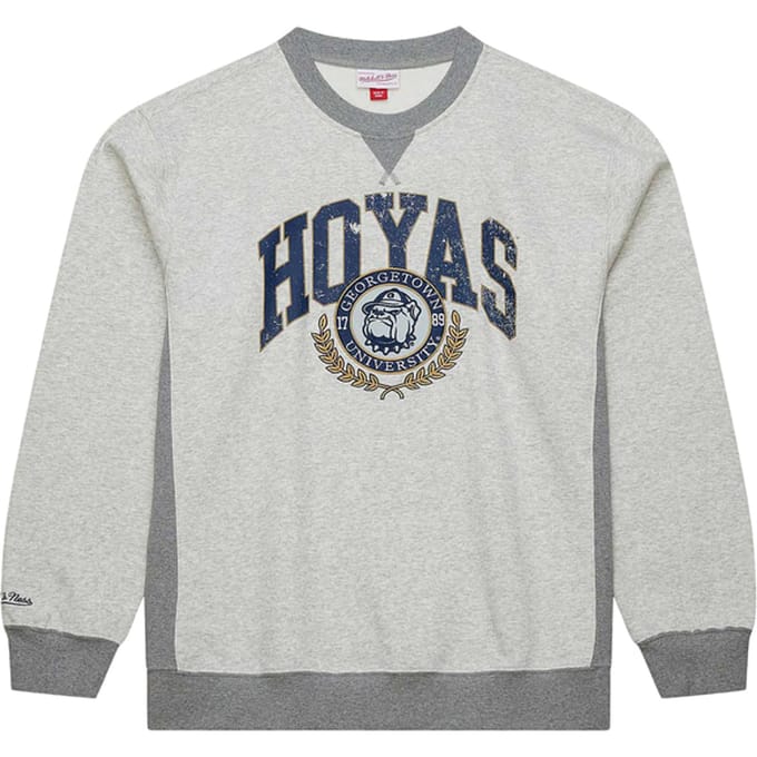 Mitchell And Ness Georgetown Hoyas Premium Fleece Sweatshirt Grijs
