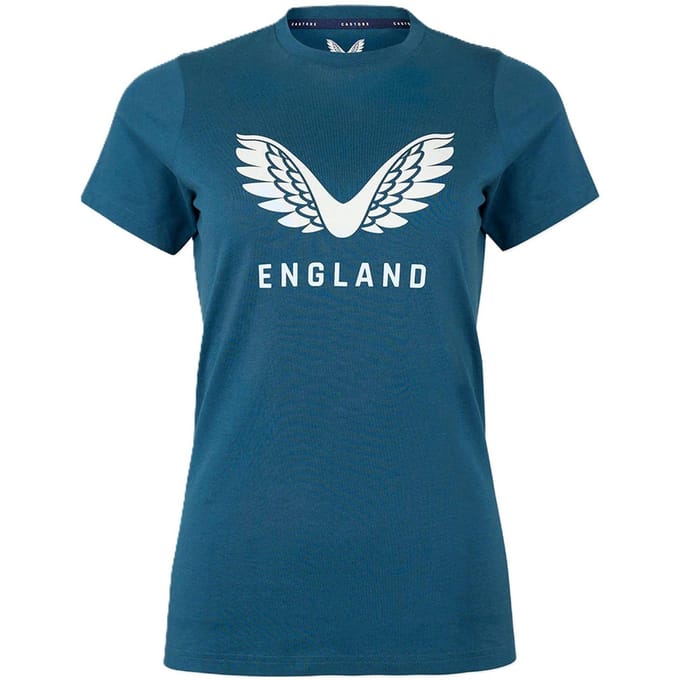 Castore Dames Engeland Katoenen T-Shirt (Peacoat)
