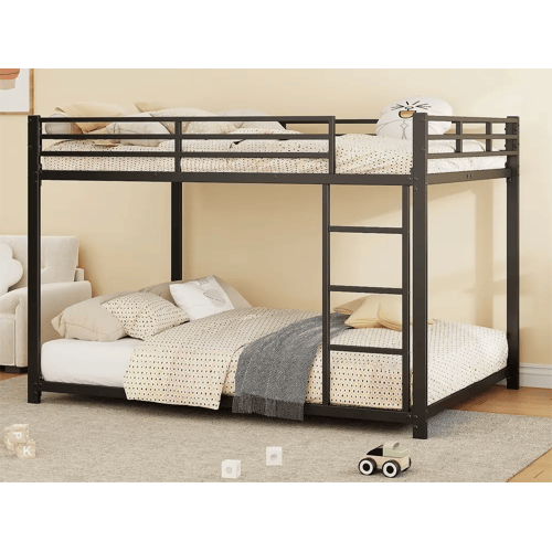 ModernLuxe IJzeren stapelbed voor kinderen 140x200cm - Zwart