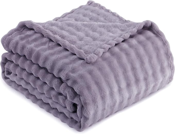 Zachte Plaid Deken Violet Grijs 130 x 150 cm