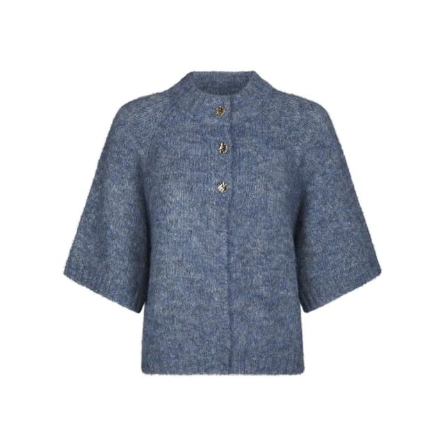 Neo Noir - Benuta Fluffy Knit Cardigan - 165816 - 407 Smoke Blue