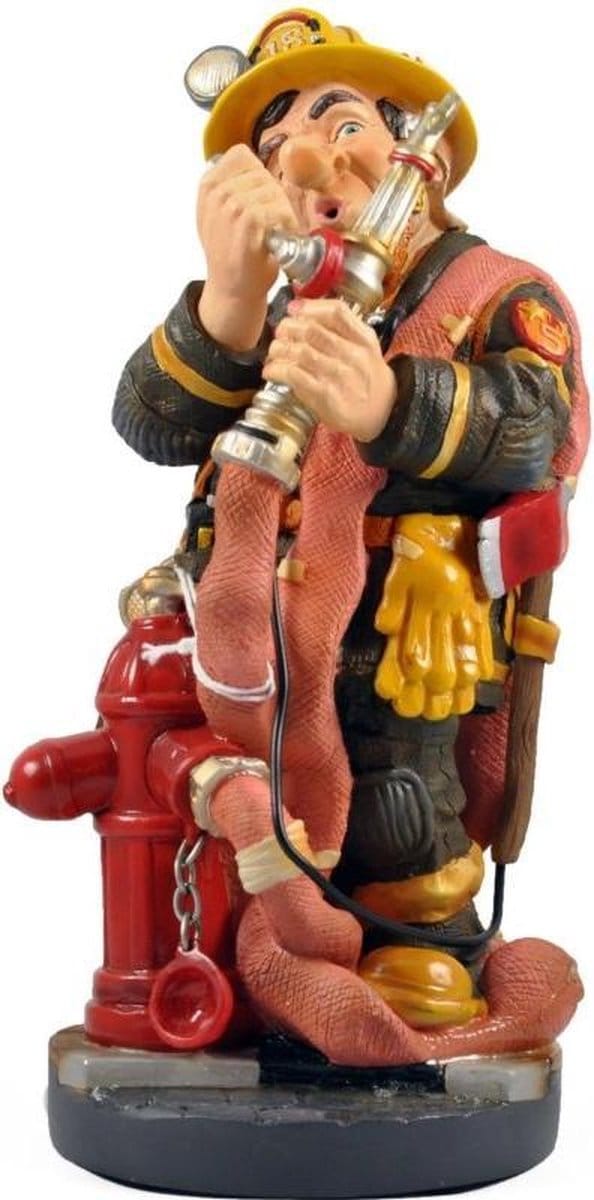 Brandweerman- polyresin – beroepen - beeldje – Profisti – 11x11x20 cm - relatiegeschenk