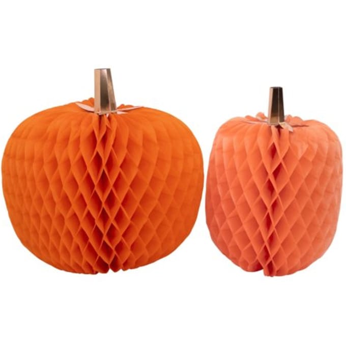 Meri meri halloween honeycomb pompoenen à 2 stuks