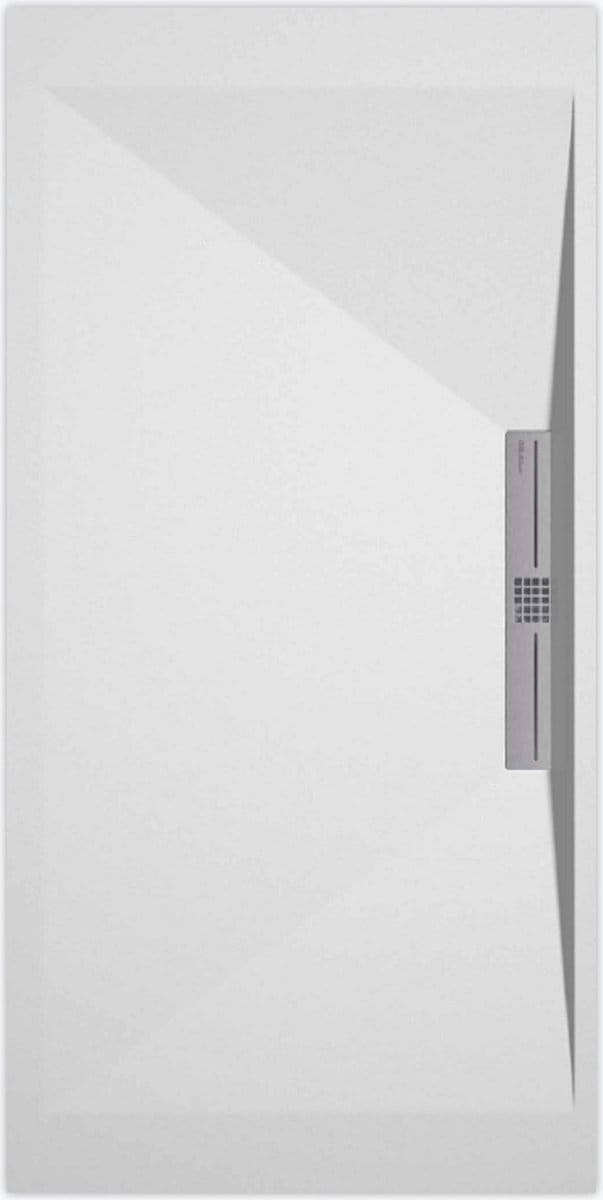 Sanifun douchebak Stone Side White Smooth 900 x 900 S