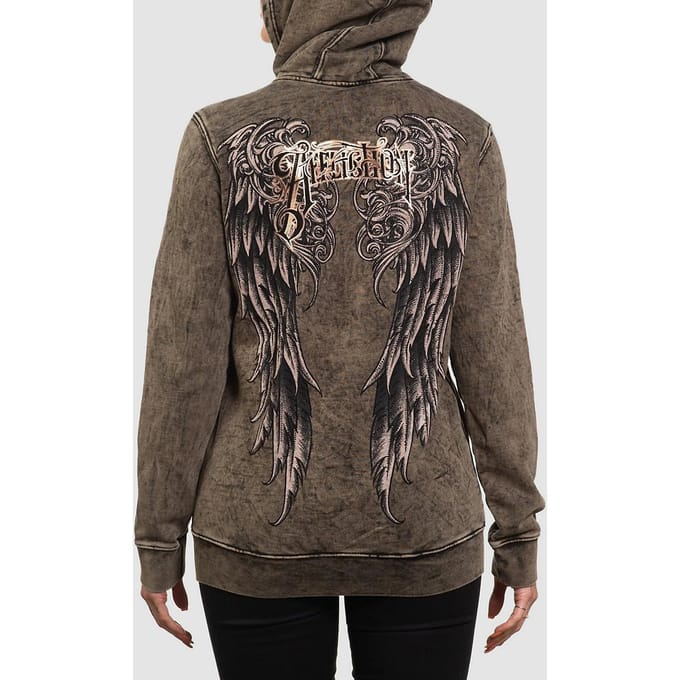 Affliction Lovington Zip Hoodie zwart