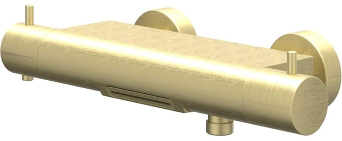 IVY Bond Badthermostaatkraan opbouw cooltouch met cascade uitloop Geborsteld mat goud PVD