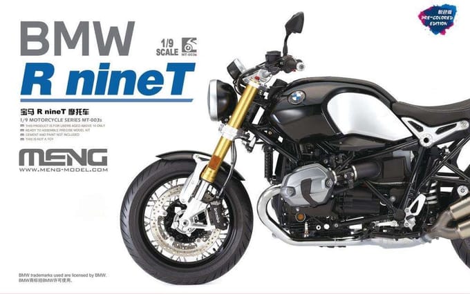 Meng Model Modelbouwpakket Auto - MENG MT003S BMW R Nine T Motor - Pre Colored Edition Plastic - 1:9 - Modelbouw