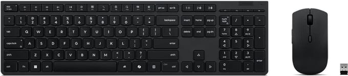 Lenovo Professional draadloze oplaadbare toetsenbord en muis combinatie (Copilot ready) - QWERTY (VS internationaal)
