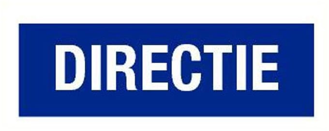 Directie tekstbord - kunststof 280 x 105 mm