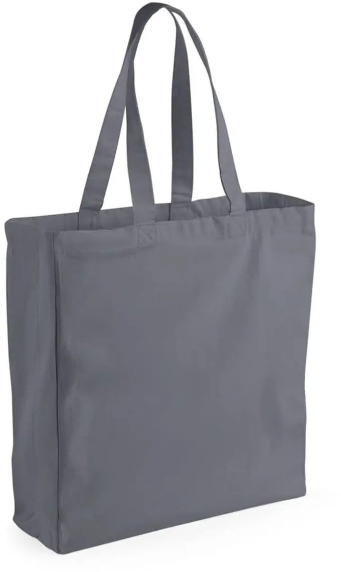 Westford Mill Canvas Classic Shopper WM108 - Graphite Grey - 39 x 42 x 13 cm