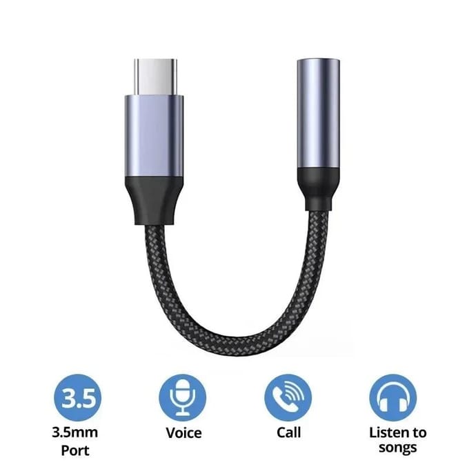 USB Type C naar 3.5mm AUX Adapterkabel USB C naar 3.5mm Vrouwelijke Koptelefoonaansluiting Adapter Voor iPhone 17 16 15 Huawei Xiaomi