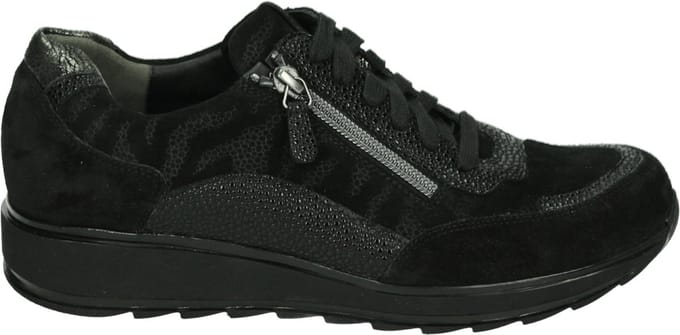 Durea - 6263 H - Lage sneakersDames sneakers - Kleur: Zwart - Maat: 37