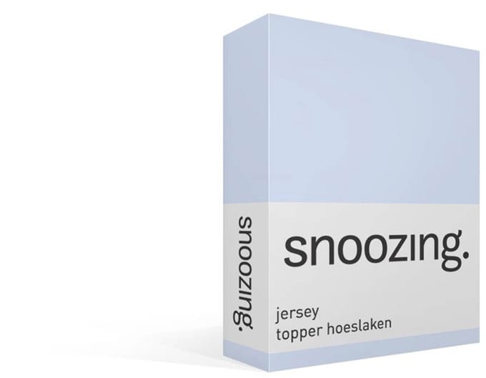 Snoozing Jersey - Topper Hoeslaken - 100% gebreide katoen - 120x200 cm - Hemel